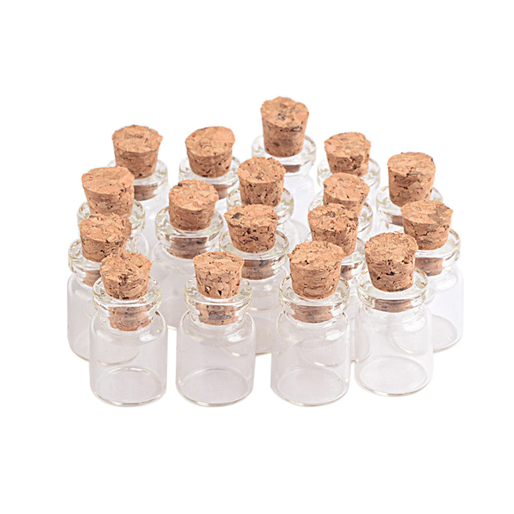 4ml 10x75mm Small Glass Test Tube Vials Jars With Corks Stopper Empty Glass Transparent Mason Jars Bottles 100pcs