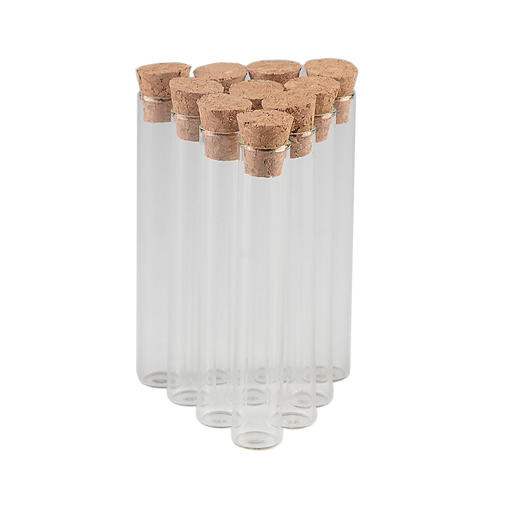 Small Glass Bottles With Corks Tiny Glass Vials Jars Transparent Clear Jars 1ml 2ml 5ml Wishing Bottles Wholesale 100 pcs