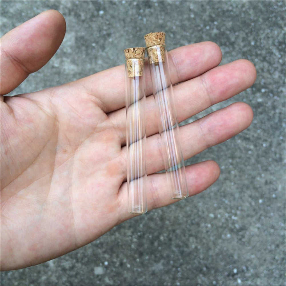 4ml 10x75mm Small Glass Test Tube Vials Jars With Corks Stopper Empty Glass Transparent Mason Jars Bottles 100pcs