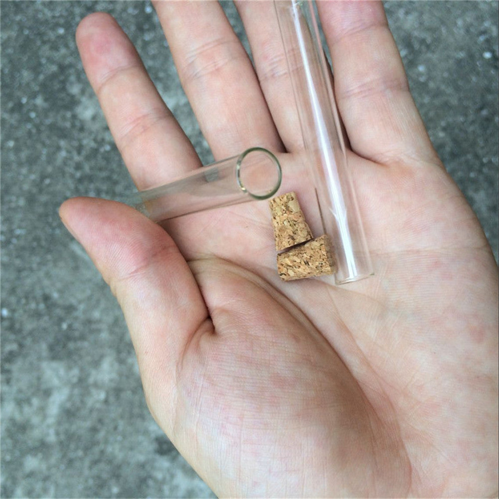 4ml 10x75mm Small Glass Test Tube Vials Jars With Corks Stopper Empty Glass Transparent Mason Jars Bottles 100pcs