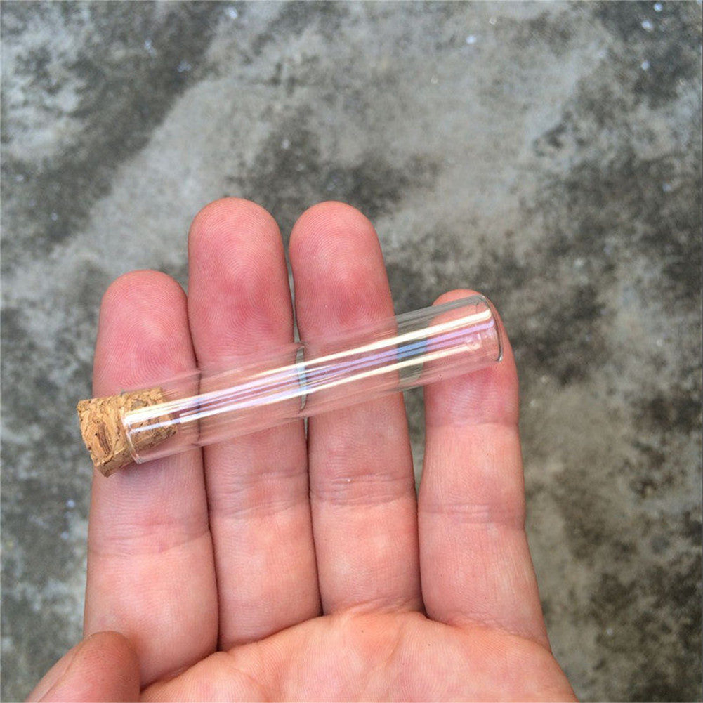 Small Glass Bottles With Corks Tiny Glass Vials Jars Transparent Clear Jars 1ml 2ml 5ml Wishing Bottles Wholesale 100 pcs